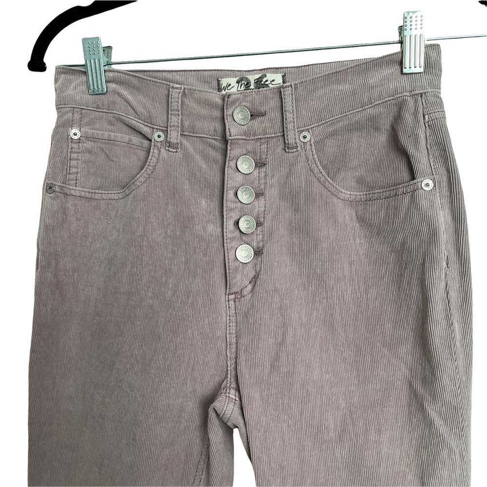 Free People Lavender Skinny Cords Button Fly 26 long - Picture 6 of 8